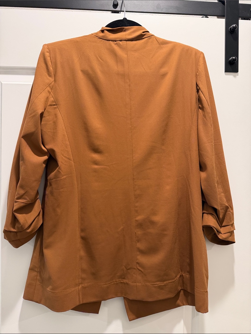 Lucca Women's Rust/Brown Open-Front Blazer Jacket - Picture 3 of 3
